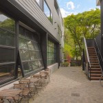 Large pivot windows for the cafe || construction: DEFORM | design: LLOYD RUSSELL, AIA | photo: KMC