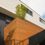 Detail of intersecting planes and materials on the West staircase || construction: DEFORM | design: LLOYD RUSSELL, AIA | photo: KMC